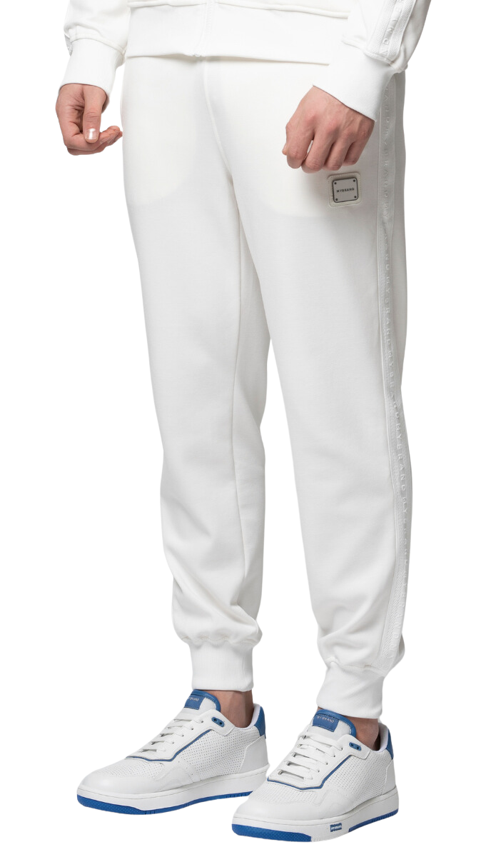 MB ESSENTIAL PIQUE WHITE TRACK PANTS | WHITE