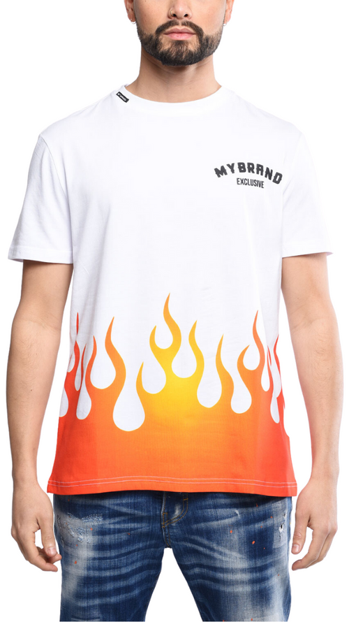Mb Fire T-Shirt White | WHITE