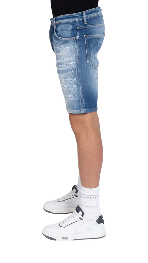 MB Skinny Blue Short Jeans White Spots | DENIM