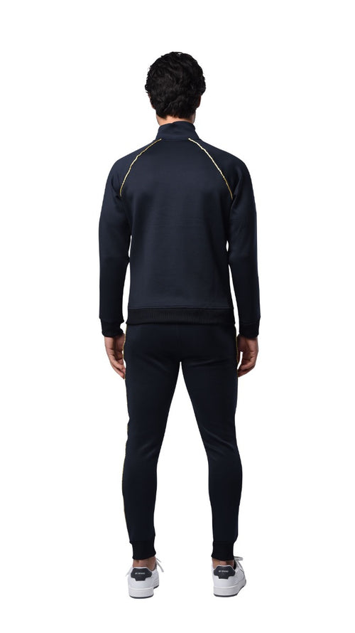 Gold Piping Tracksuit | BLACK