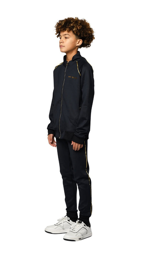 GOLD PIPING TRACKSUIT | BLUE