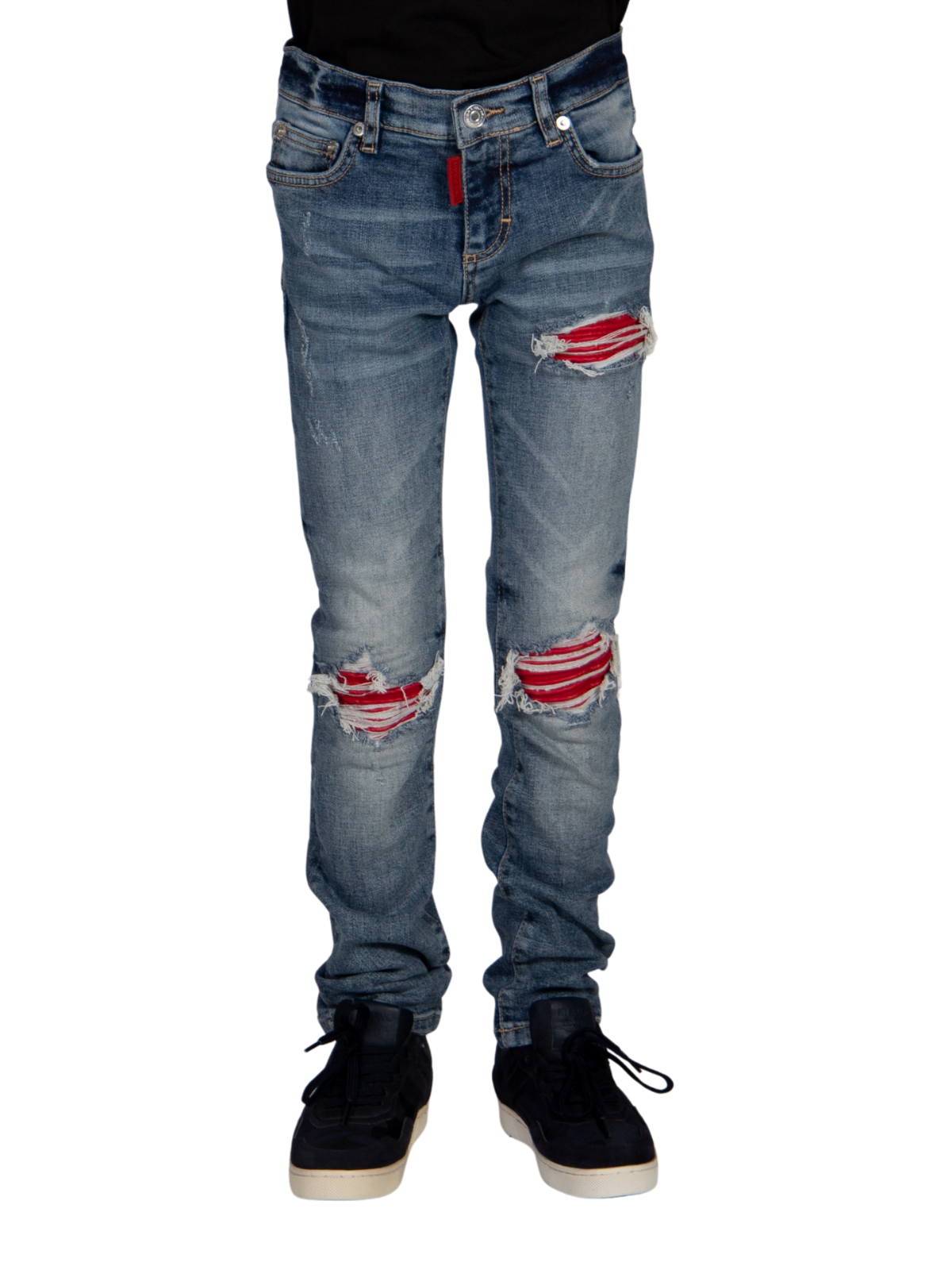 RED RIPPED BIKER JEANS KIDS DENIM – My Brand Online BV