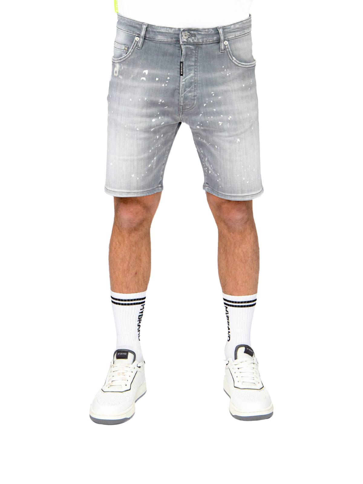 LIGHTGREY Faded Jeans short GREY JEANS – My Brand Online BV