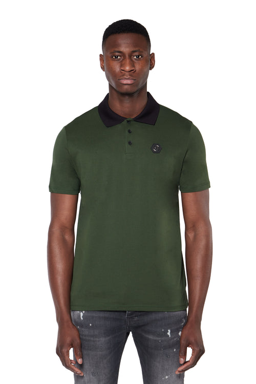 MB Chest Badge Polo Oil green | GREEN