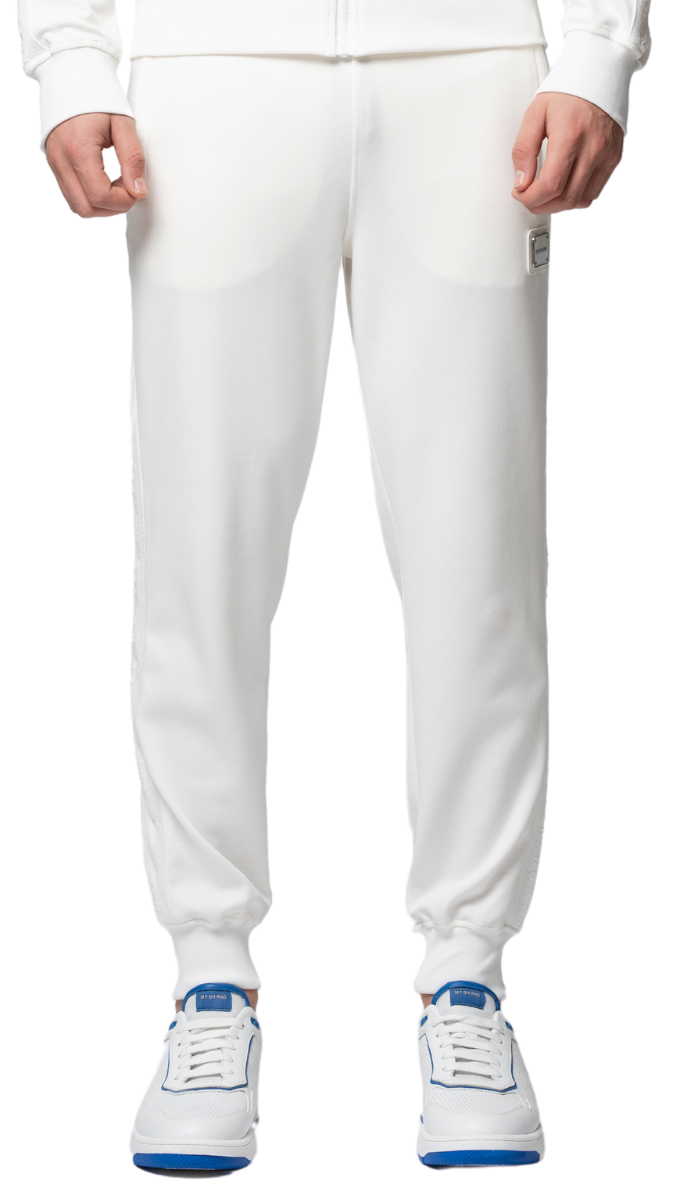 MB ESSENTIAL PIQUE WHITE TRACK PANTS | WHITE