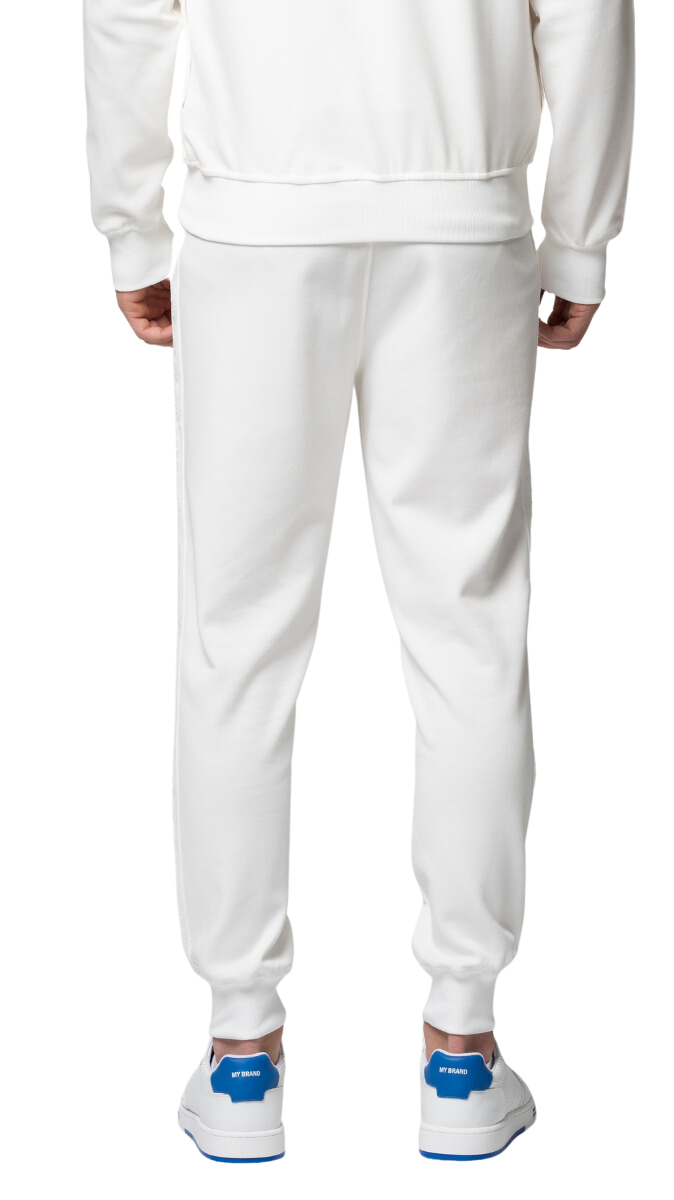 MB ESSENTIAL PIQUE WHITE TRACK PANTS | WHITE