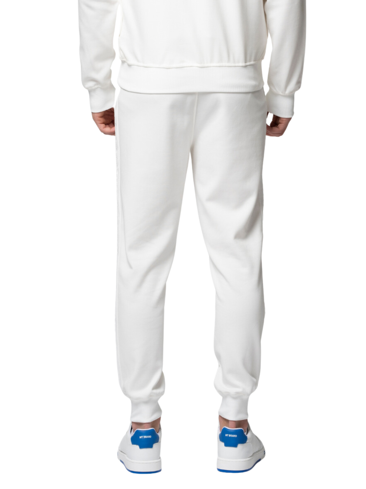 MB ESSENTIAL PIQUE WHITE TRACK PANTS | WHITE