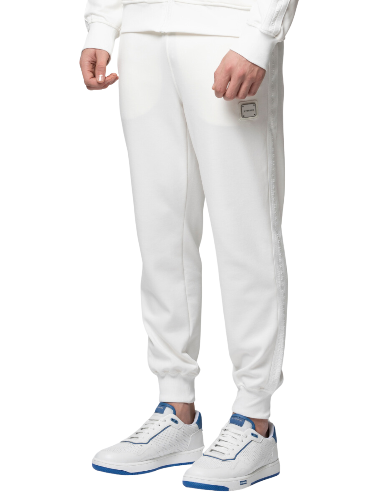 MB ESSENTIAL PIQUE WHITE TRACK PANTS | WHITE