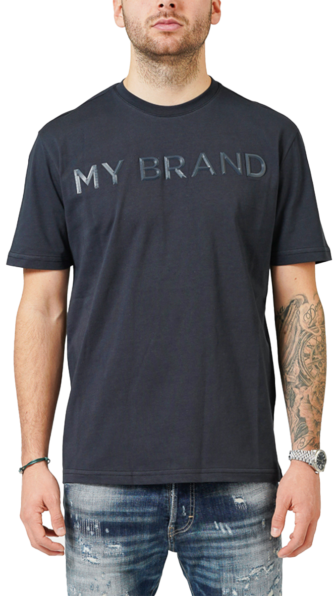 MY BRAND LOGO NAVY T-SHIRT | NAVY