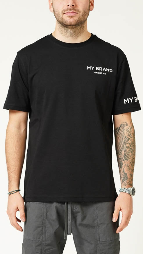 MY BRAND UPSIDE DOWN LOGO BLACK T-SHIRT | BLACK