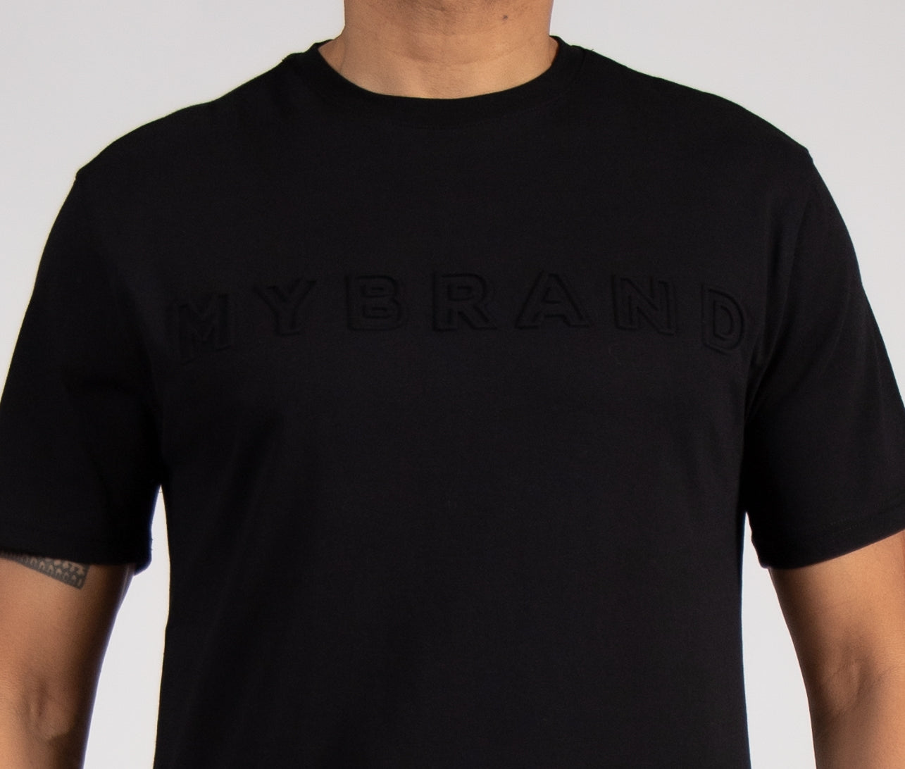 MYBRAND Embosed Statement Tee Black | BLACK