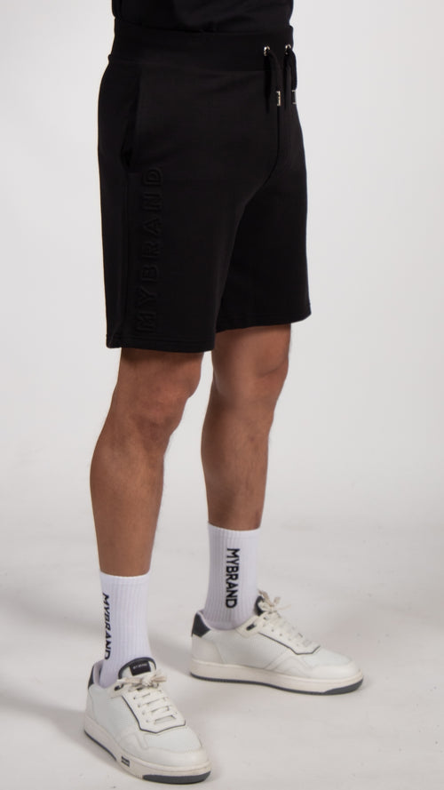 MYBRAND Embosed Statement Short Black | BLACK