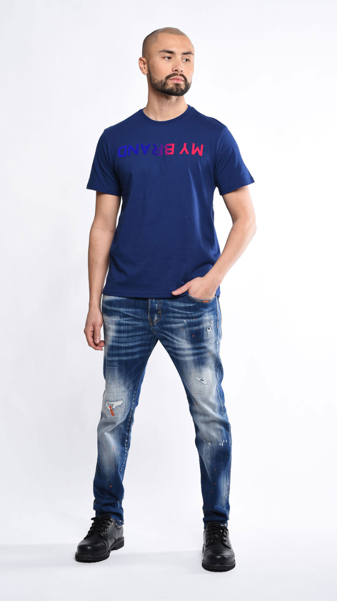 Gradient Mybrand T Shirt | NAVY