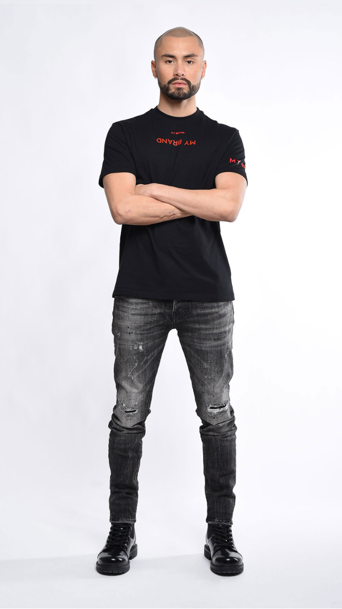 Multibranding T-Shirt Bl/Red | BLACK