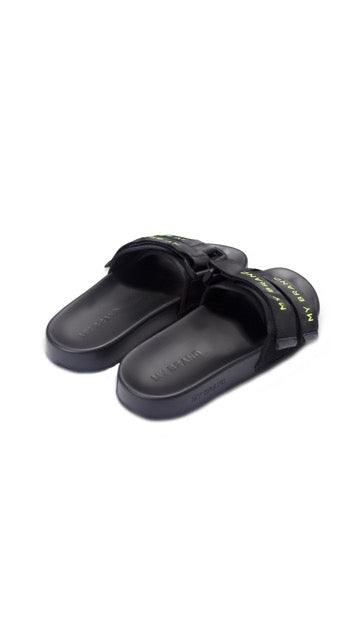 MY BRAND STRAPS SLIPPER | NEON GREEN