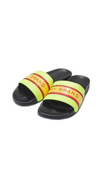 MY BRAND NEON TAPE SLIPPE | NEON YELLOW