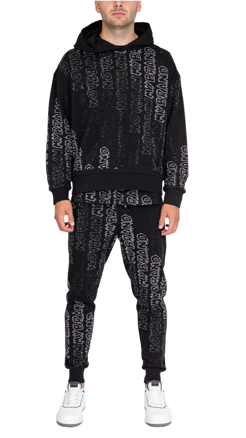 Rhinestone Gradient MB Joggingsuit Black | DARK GREY