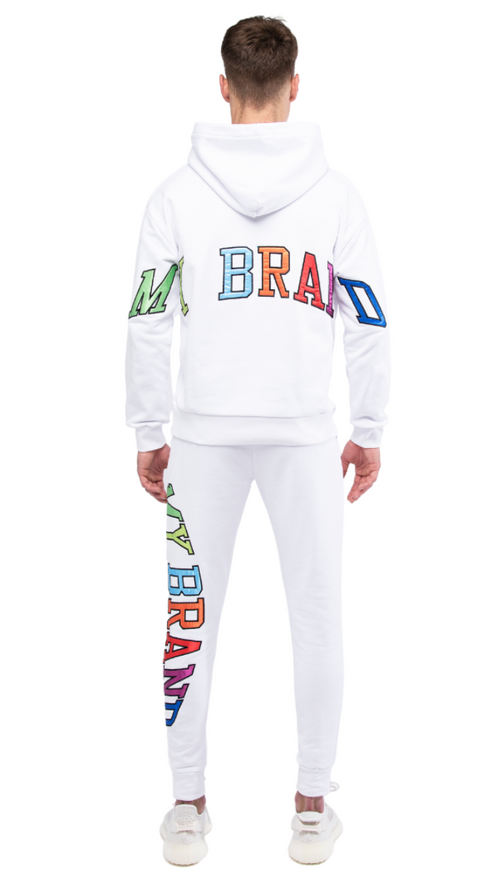 My Brand Rainbow College Joggingsuit White | WHITE