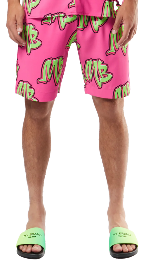 Neon Swim Capsule Bowlingshort Neonpink | NEON PINK