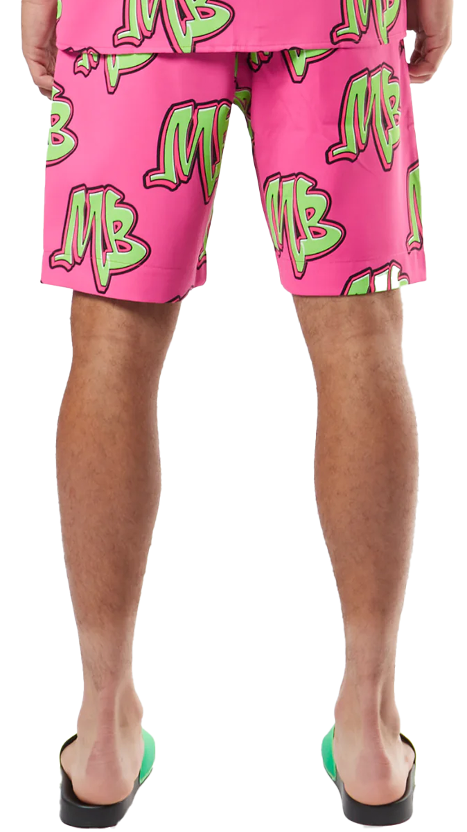 Neon Swim Capsule Bowlingshort Neonpink | NEON PINK