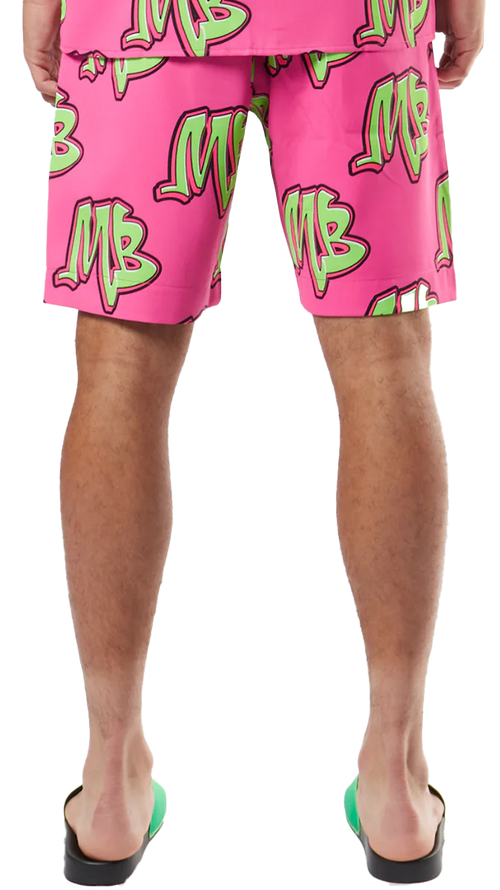 Neon Swim Capsule Bowlingshort Neonpink | NEON PINK