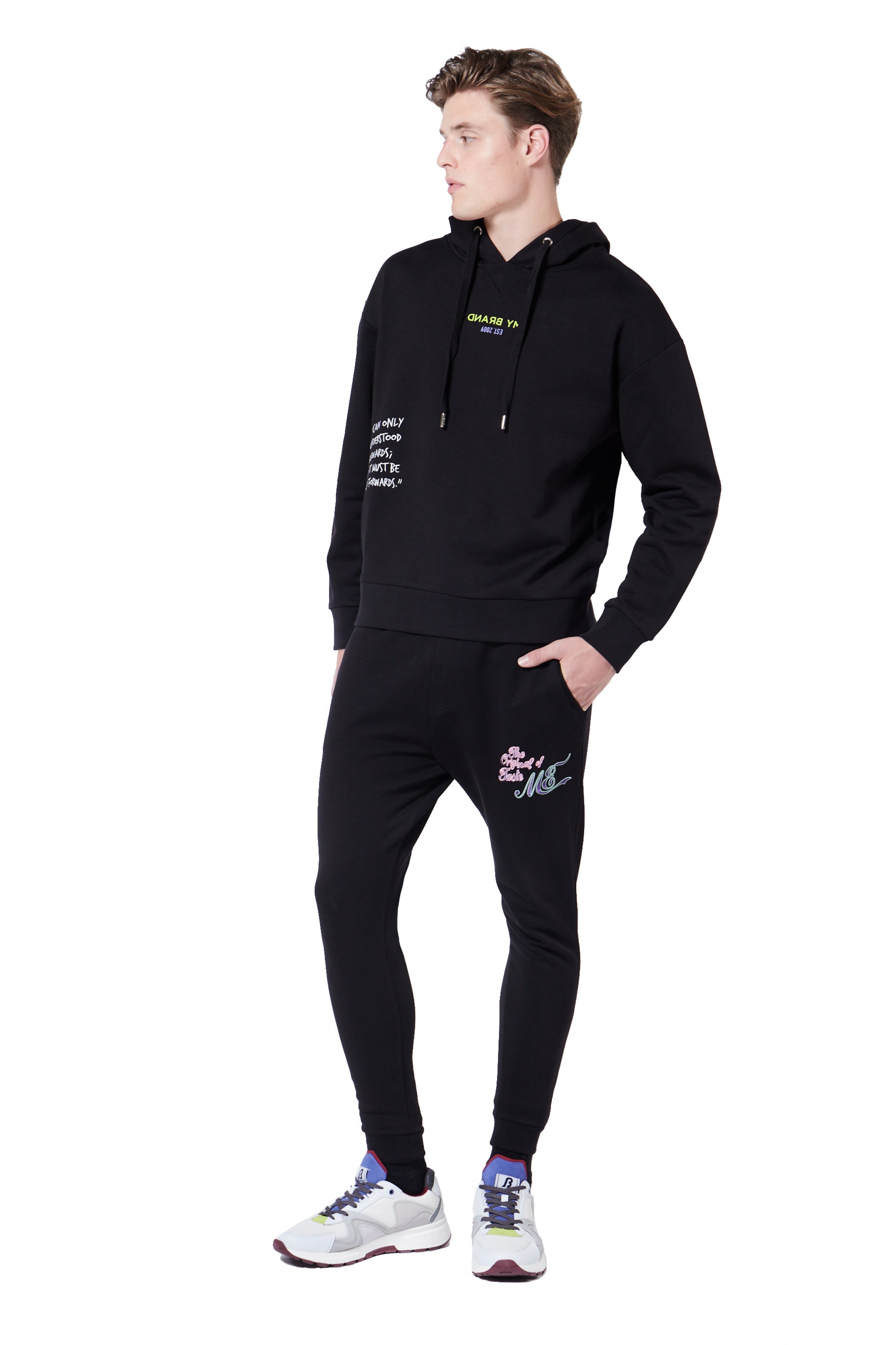 PANTALÓN DE JOGGING CON SABOR ORIGINAL | NEGRO