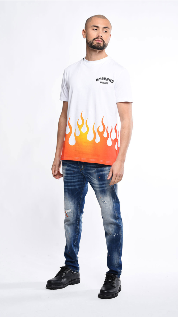 Mb Fire T-Shirt White | WHITE