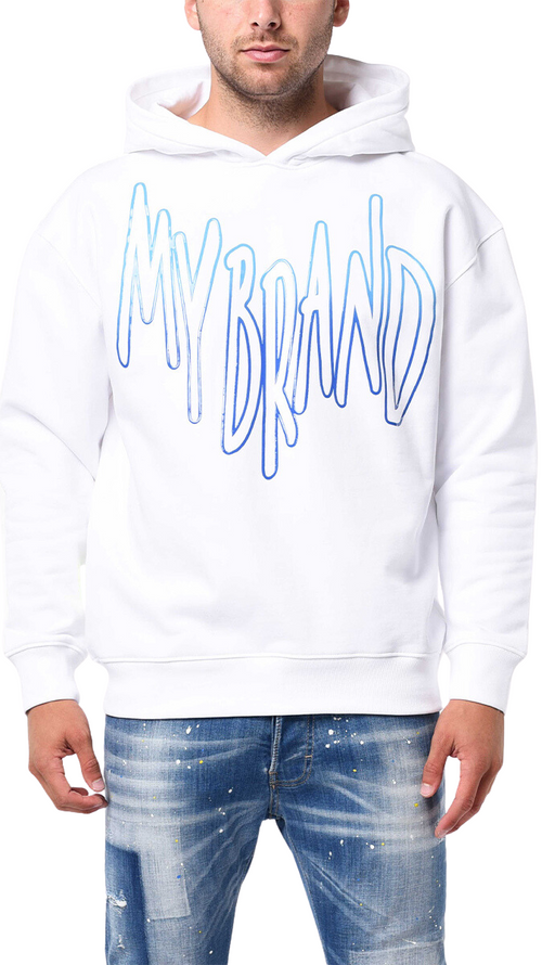 MB LOGO OCEAN BLUE GRADIENT HOODIE | WHITE