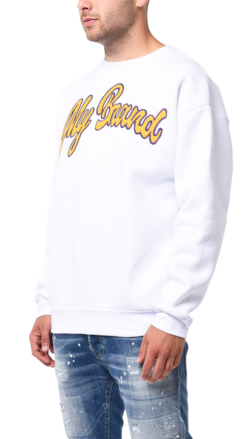 MY BRAND NBA LETTERS SWEATER | WHITE