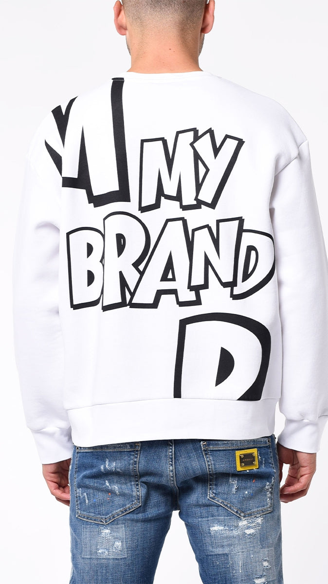 MY BRAND BIG LETTERS ALL OVER SWEATER | BLACK