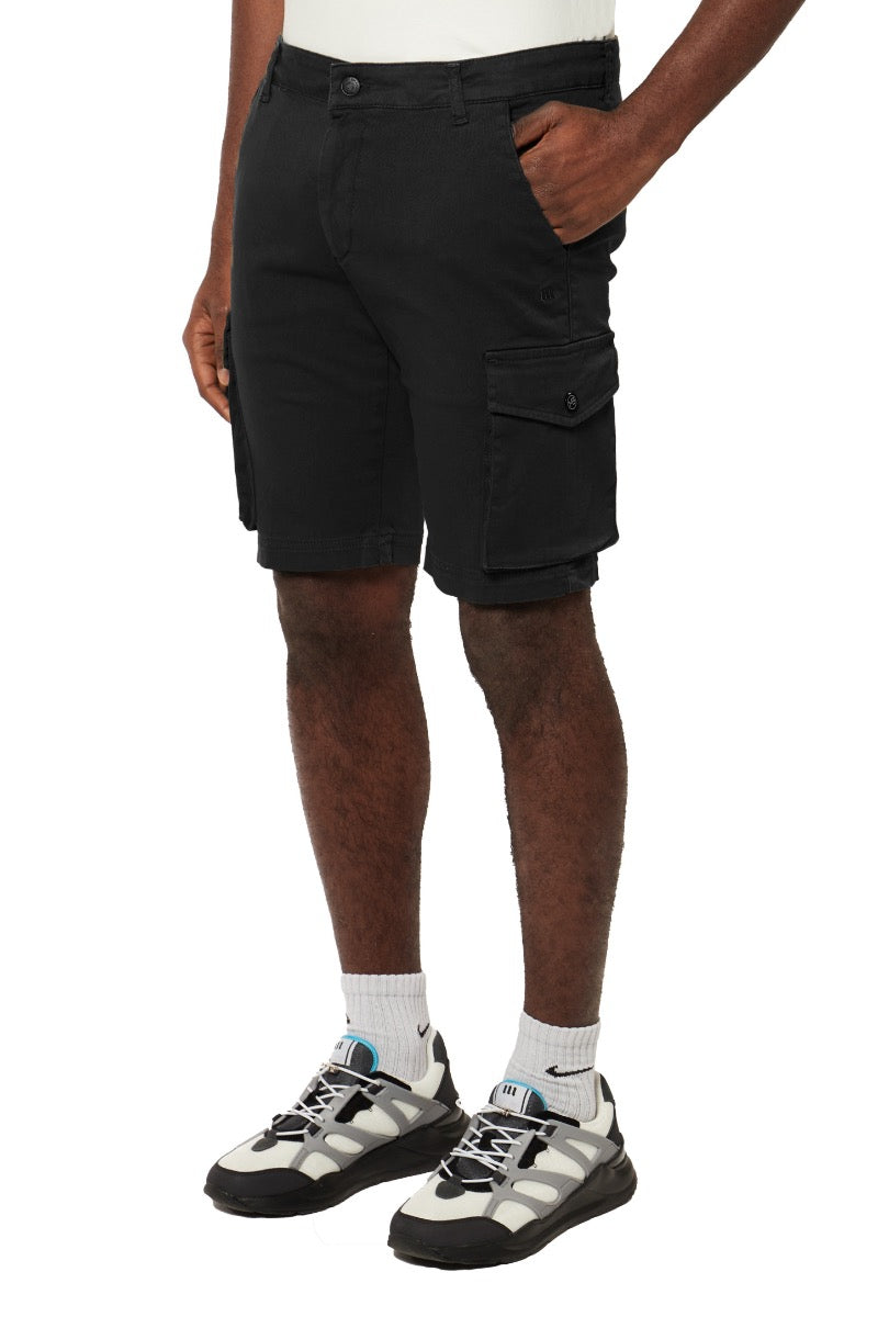 BASIC VARSITY CARGO SHORT | BLACK