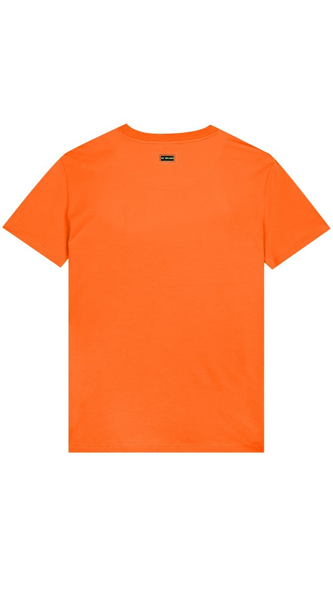 CAMISETA DOBLE MARCA MB | NARANJA NEÓN