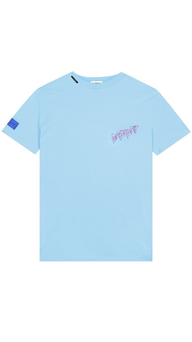 MB DISTORTED GRAFFITI CHEST T-SHIRT | TURQUOISE