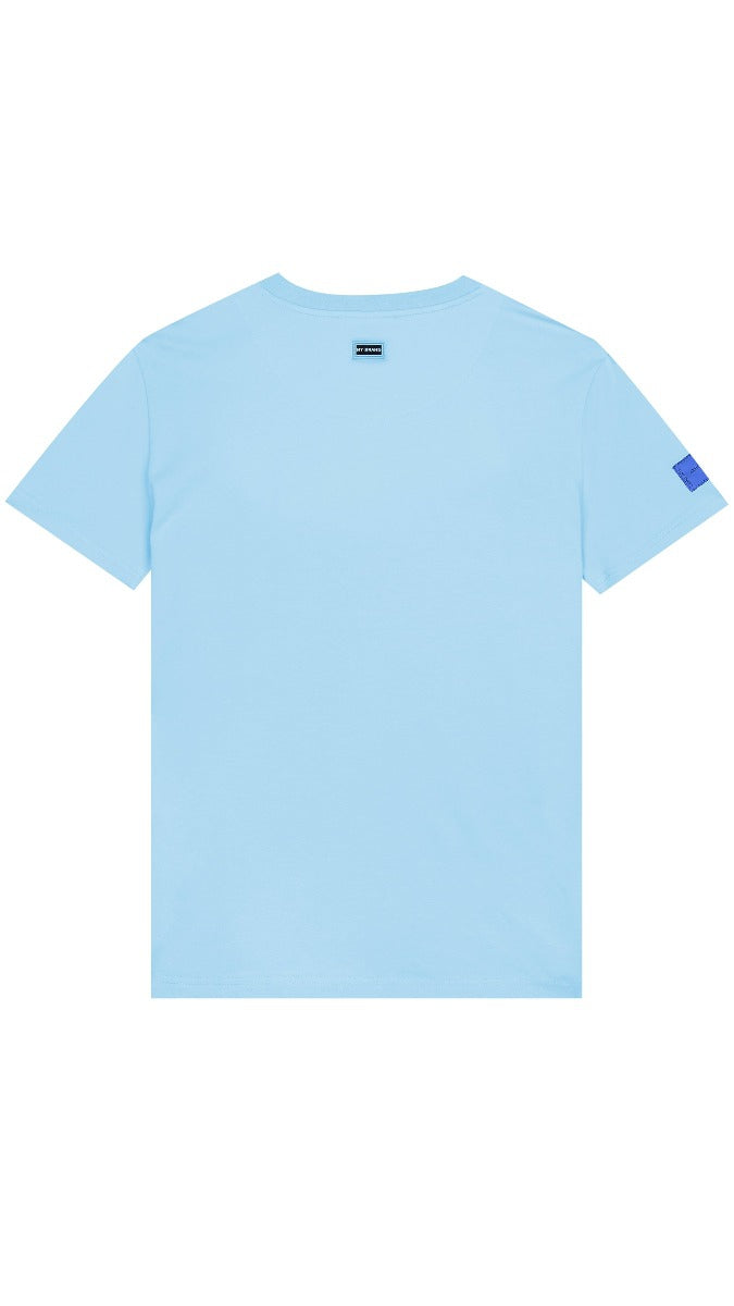 MB DISTORTED GRAFFITI CHEST T-SHIRT | TURQUOISE