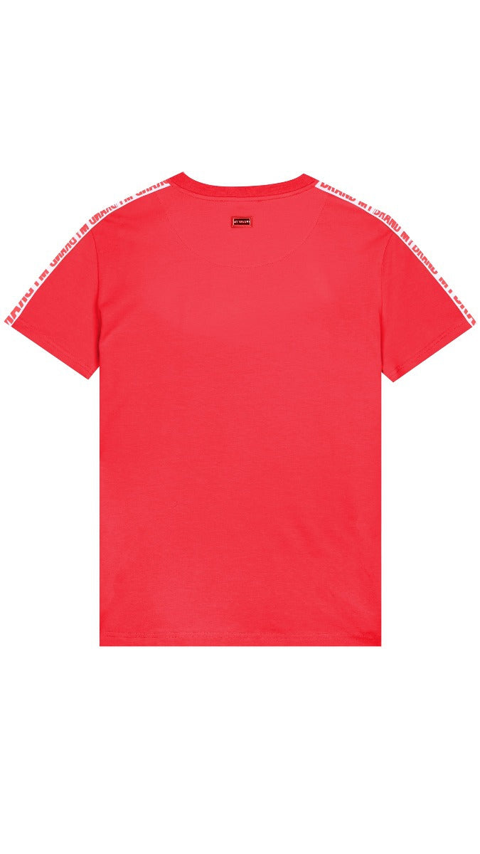 MB LOGO TAPING T-SHIRT | RED