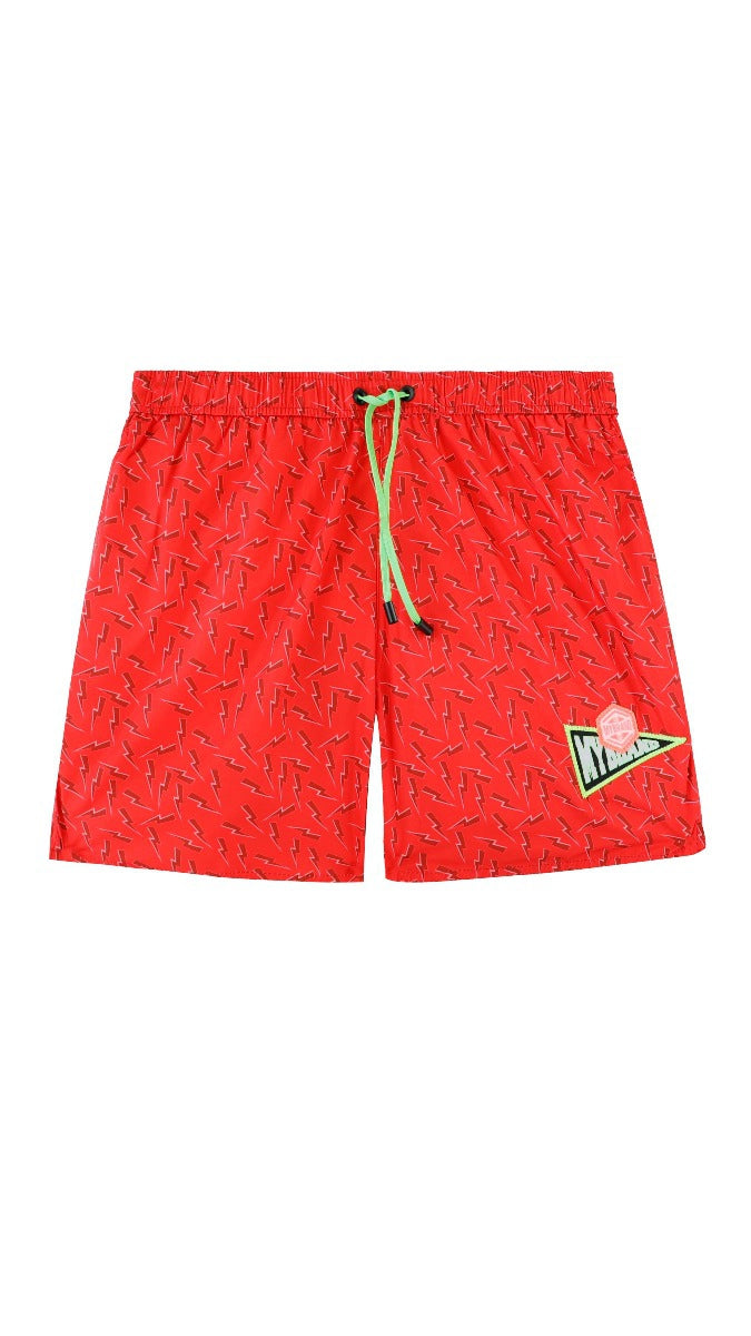 MYBRAND LIGHTNING SWIMSHORT | RED