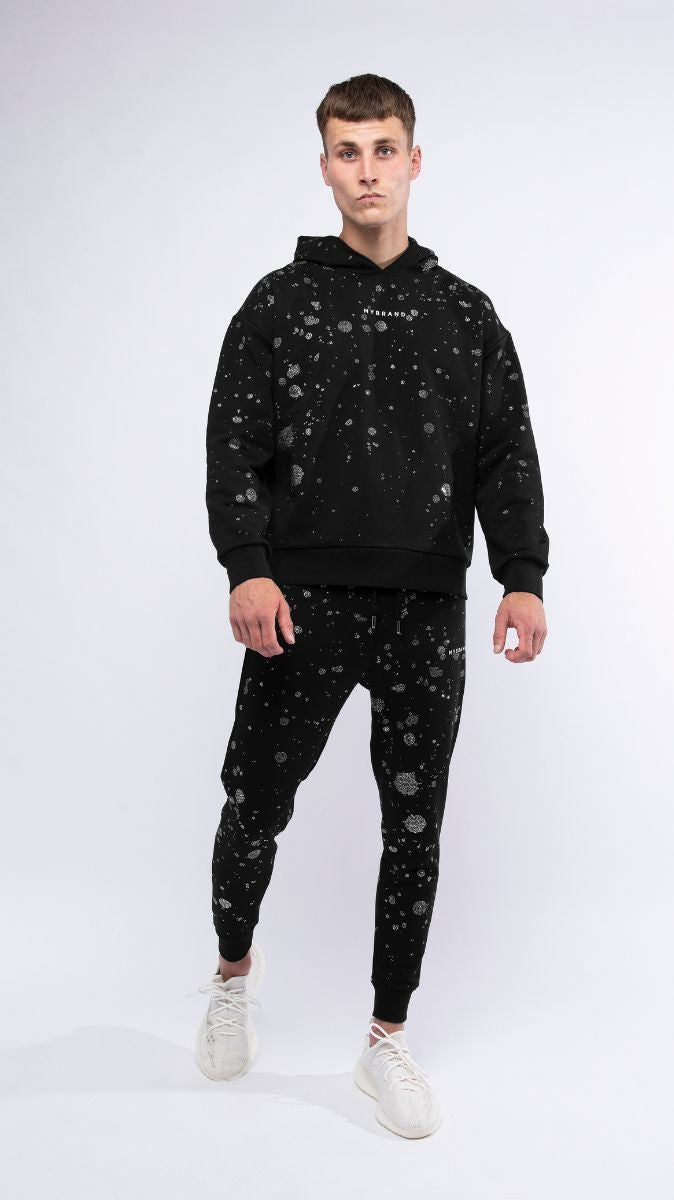 RHINESTONE SPLASH MB JOGGING SUI | BLACK