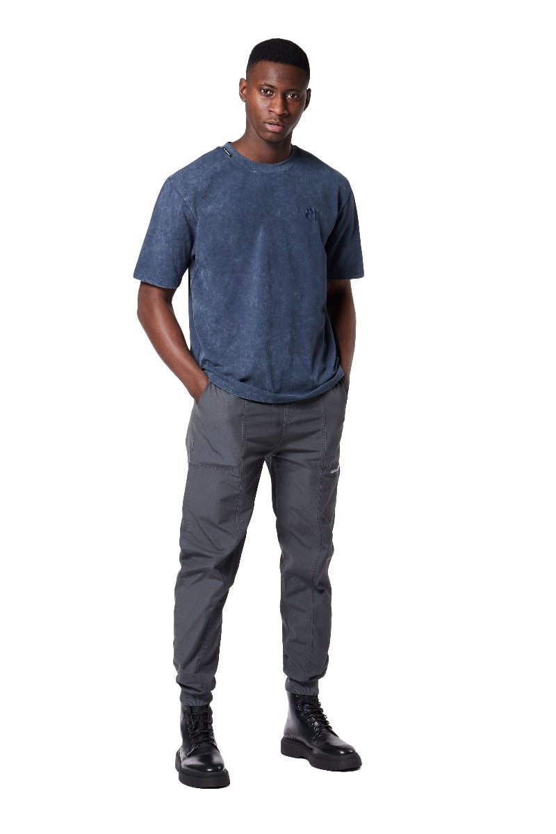 Acid Wash M T-Shirt Asphalt | NAVY