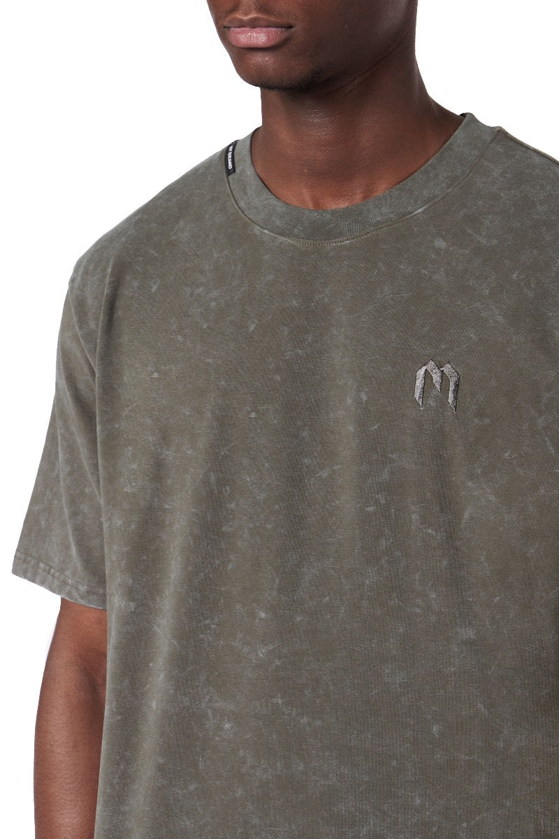 Acid Wash M T-Shirt Asphalt | GREEN