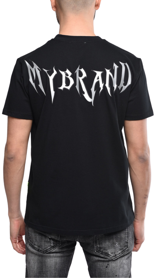 Black T Shirt With Silver