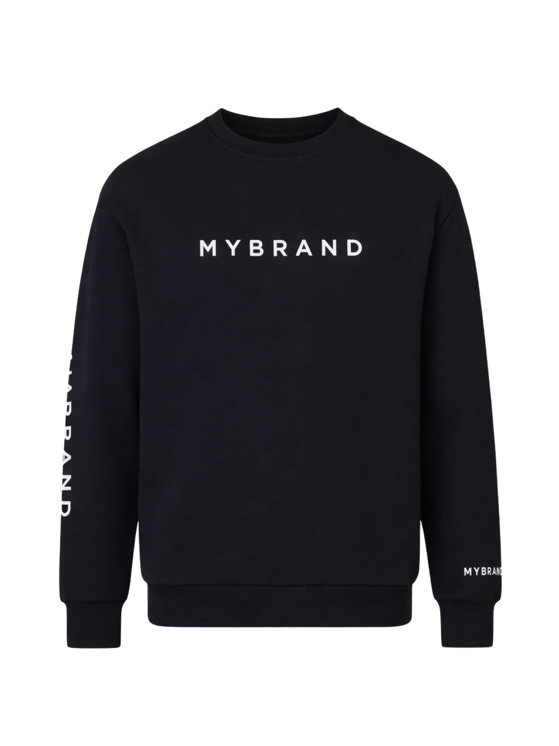 MYBRAND ALLOVER BRANDING SWEATER | BLACK