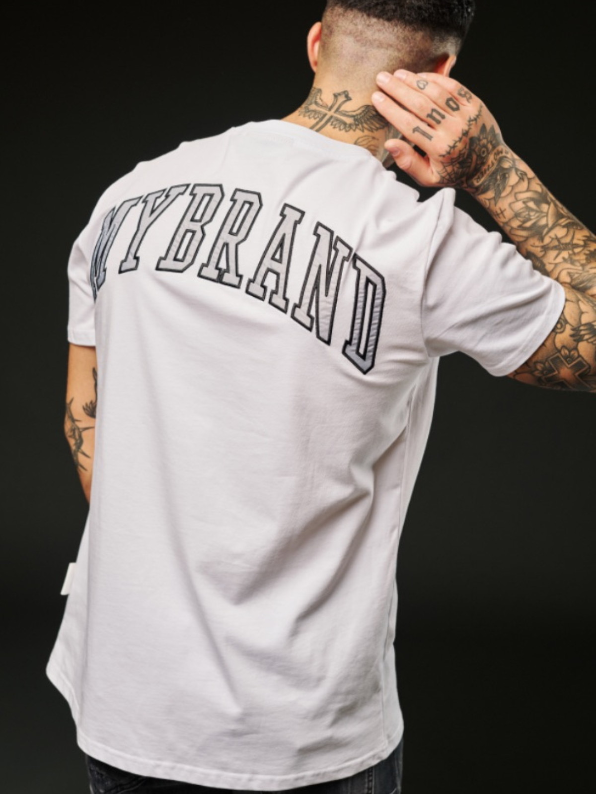 MY BRAND BACK TEXT T-SHIRT WHITE | WHITE