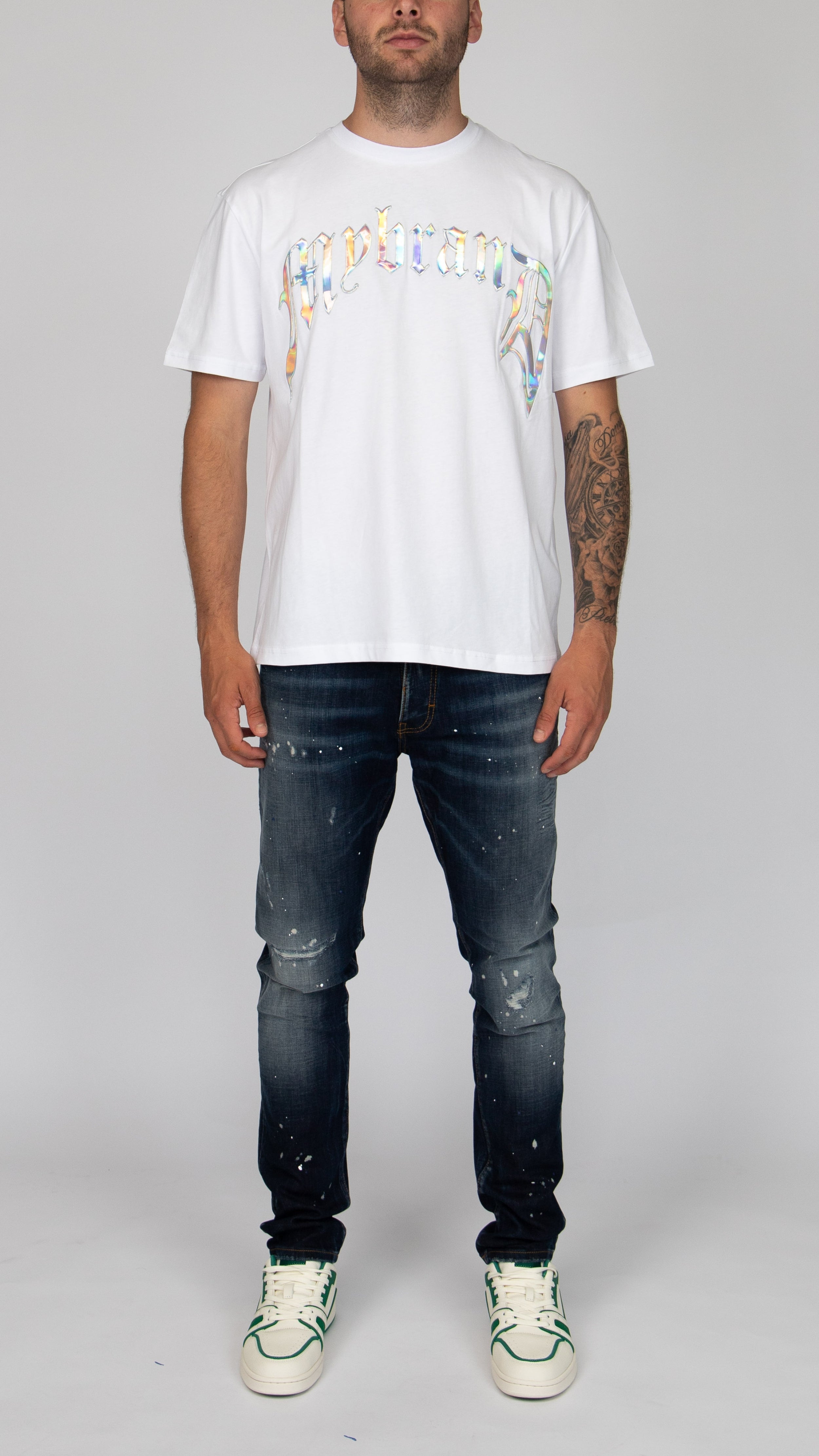 Chrome print mybrand white | WHITE