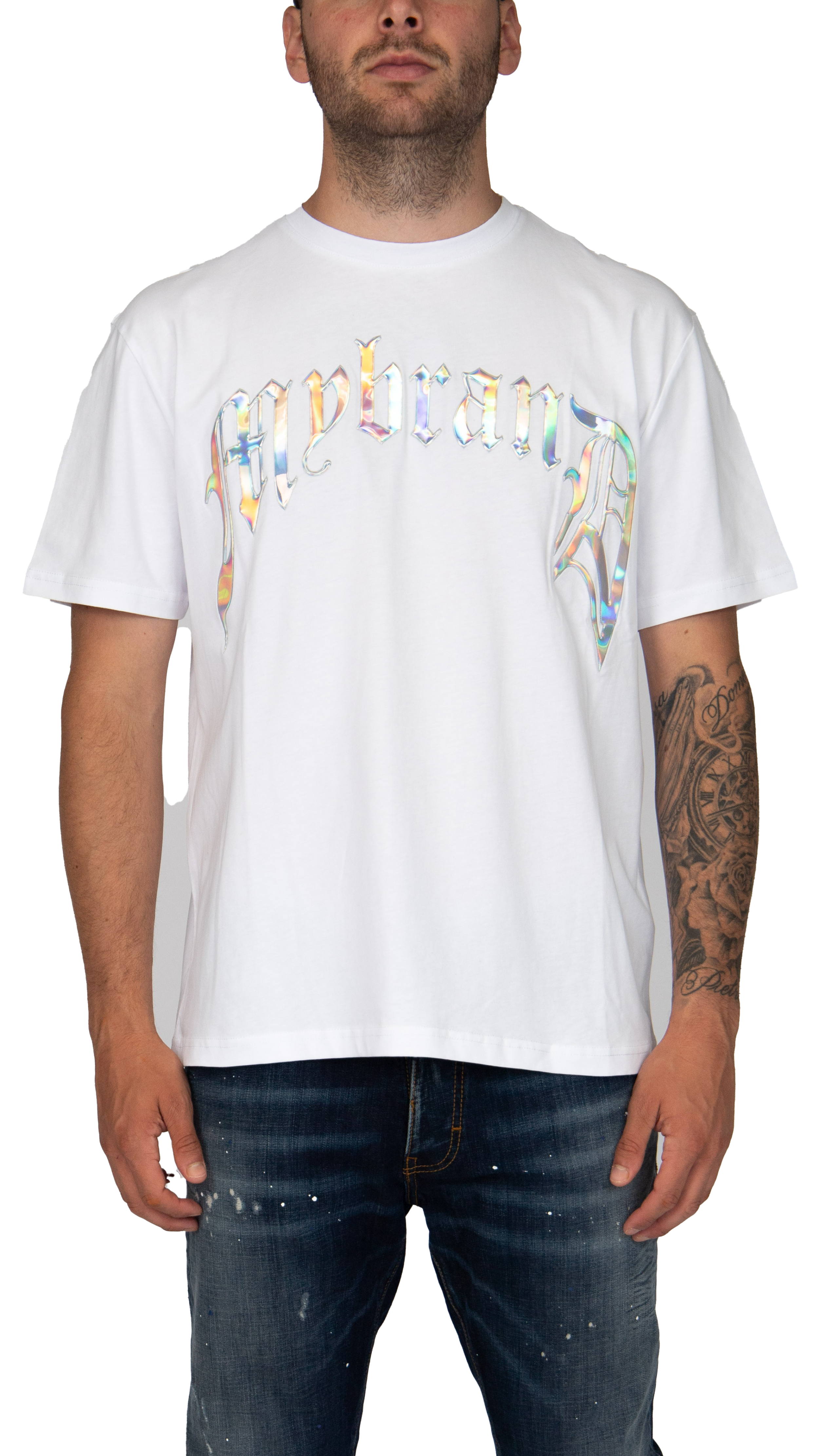 Chrome print mybrand white | WHITE