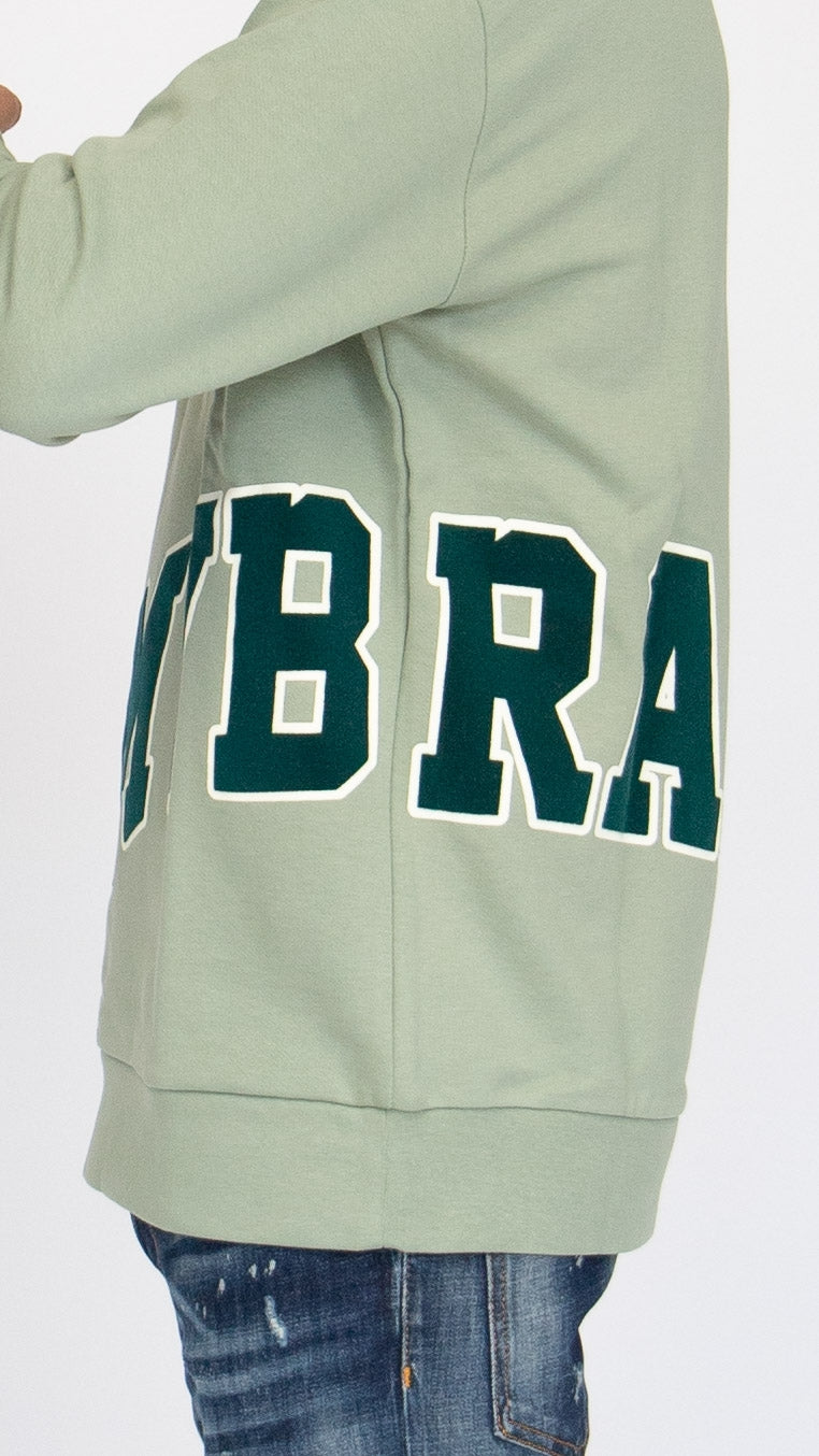 MYBRAND Bold Emblem sweater | LIGHT GREEN