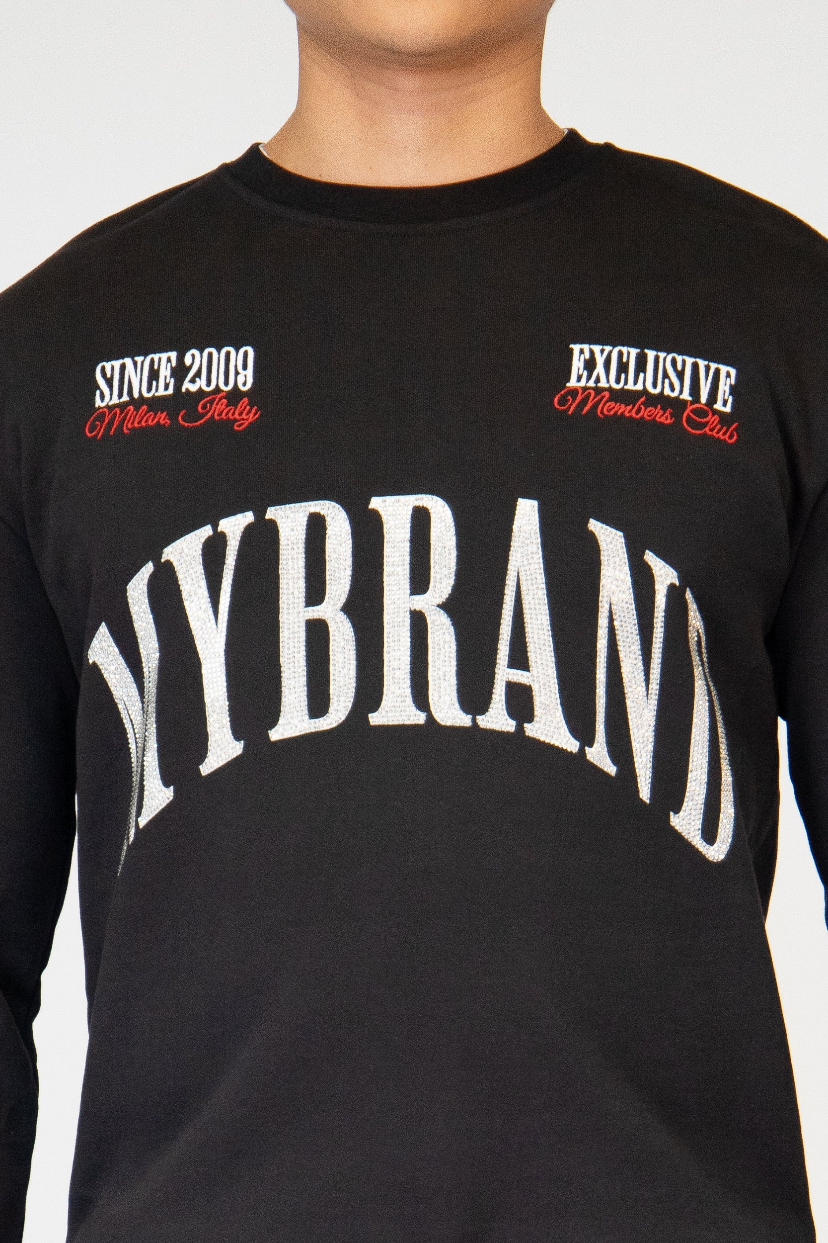 MYBRAND STRASS MILAN MEMBERS CLUB SWEATER | BLACK