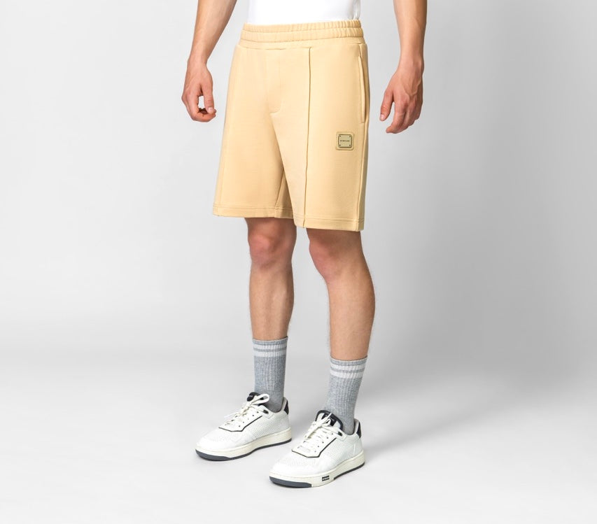 MB ESSENTIALS COTTON SHORT PANTS | BEIGE