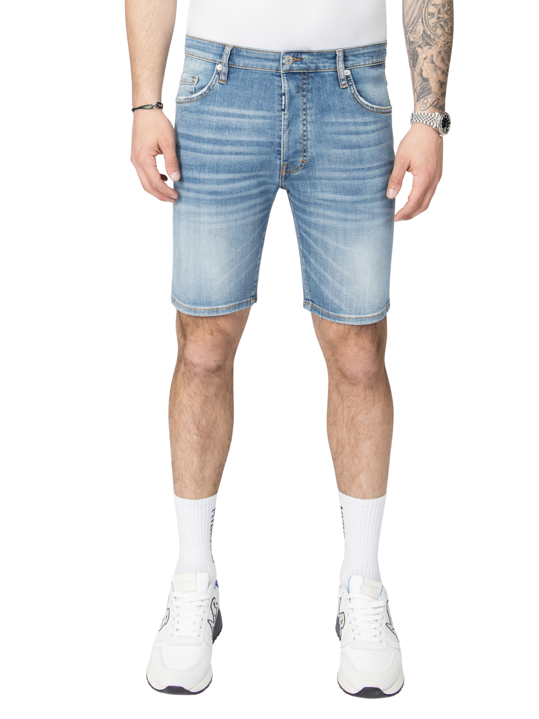 MB MYBRAND SHORT JEANS | LIGHT BLUE JEANS