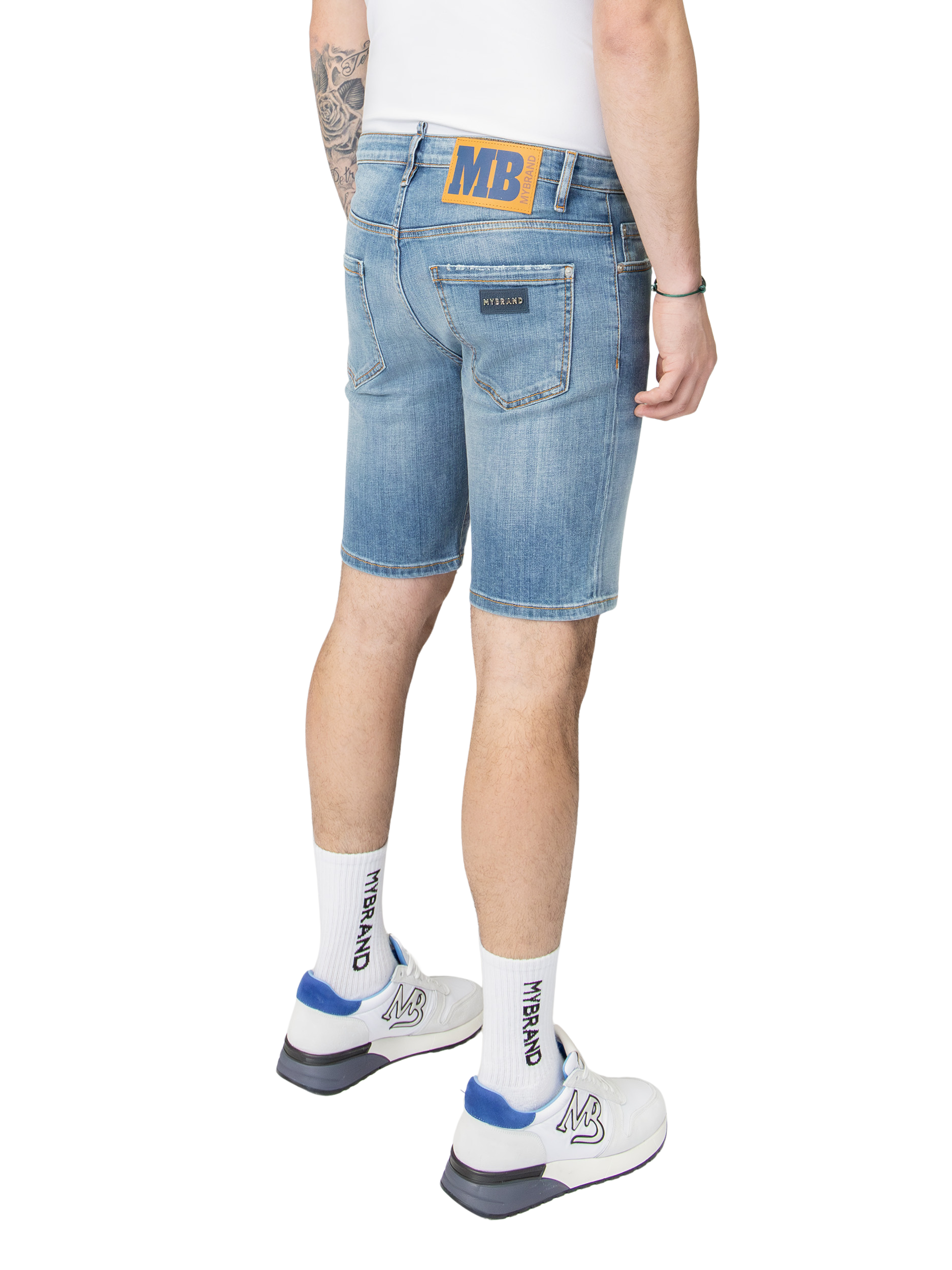 MB MYBRAND SHORT JEANS | LIGHT BLUE JEANS