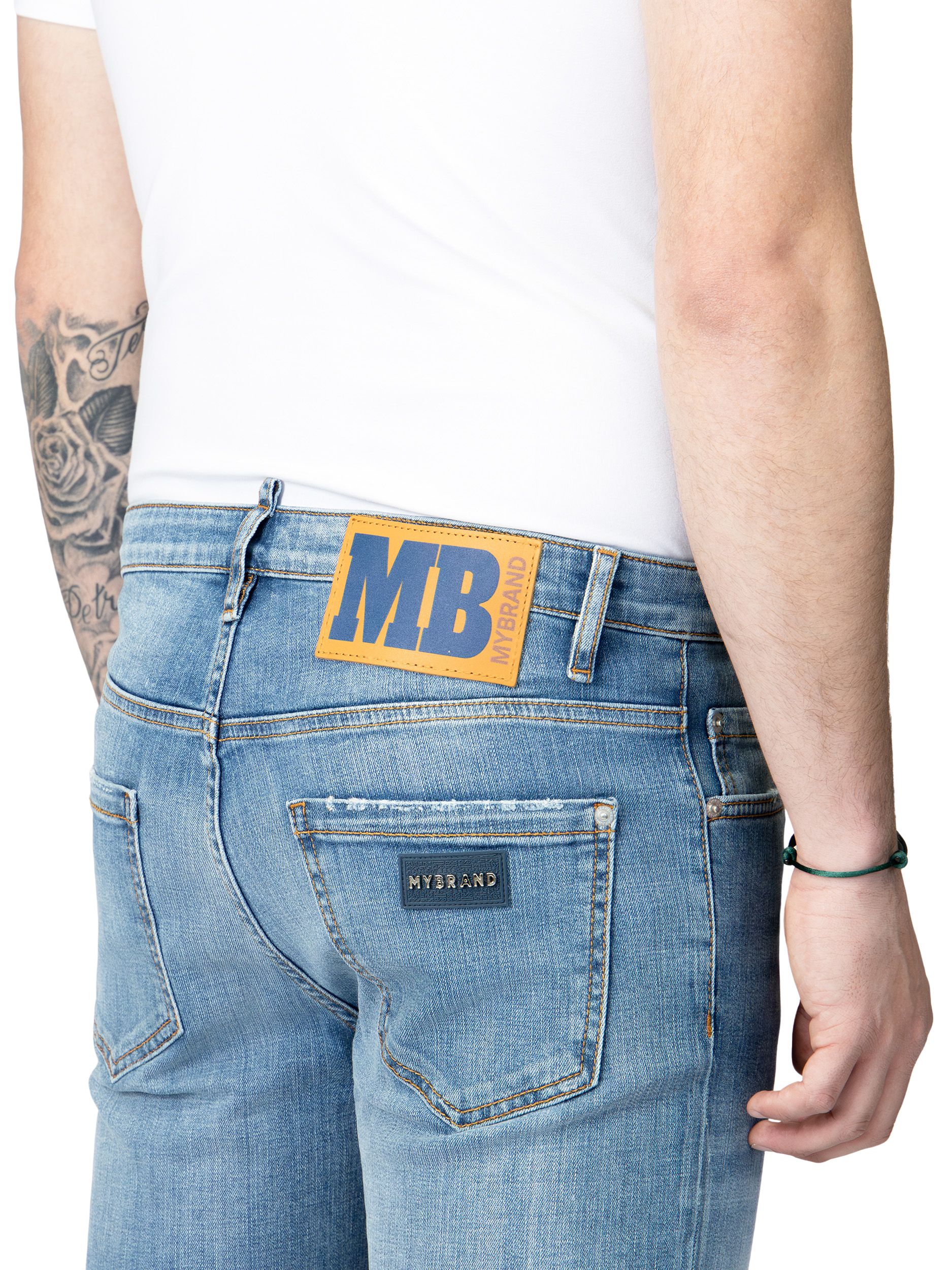 MB MYBRAND SHORT JEANS | LIGHT BLUE JEANS